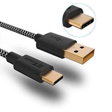 Imagem de GTcoupe Cabo USB certificado tipo C, carregador USB C para USB A (3,3 pés, 2 pacotes), nylon trançado Cabo de carregamento rápido para Samsung Galaxy S9 S8 Note 8, Pixel, LG V30 G6 G5, Nintendo 1 pack Switch, OnePlus 5 3T (preto)