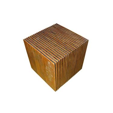 Imagem de Banco Cubo Bit Em Madeira De Demolição Medindo 45x45x45