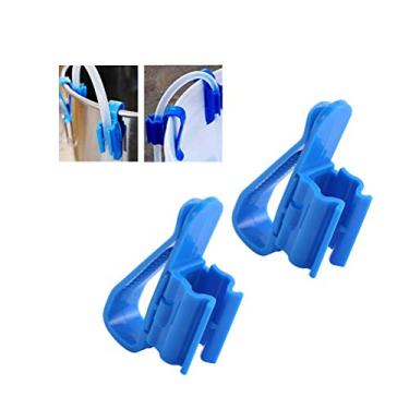 Imagem de Grampo de tubo de água para aquário POPETPOP 2 peças clipe fixador de clipe fixador de tubo de peixe (azul)