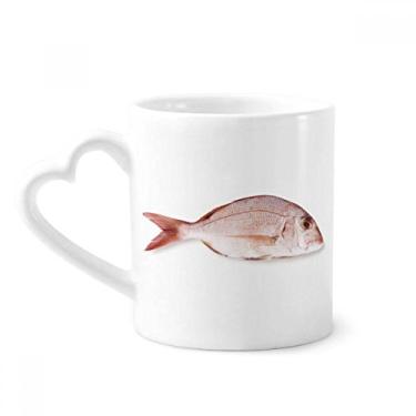 Imagem de Peixe do oceano, caneca pequena rosa fresca, copo de coração de vidro