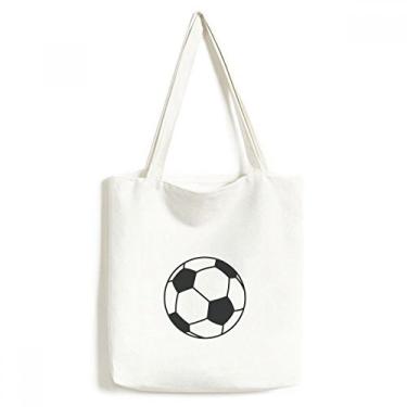 Imagem de Bolsa de compras casual com estampa de linha esportiva de futebol