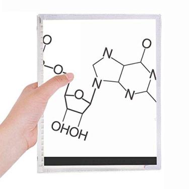 Imagem de Caderno de ilustração de estrutura molecular química, agenda de folhas soltas recarregável