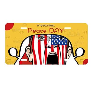 Imagem de DIYthinker Boné de maquiagem com bandeira dos EUA para decoração de carro, dia da paz