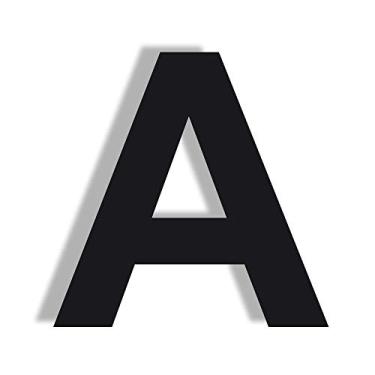 Imagem de Placa de porta flutuante 3D de 15 cm com número de placa de casa 0-9 letras AB, placa de porta grande de aço inoxidável preto fosco, montagem com parafuso, antiferrugem durável