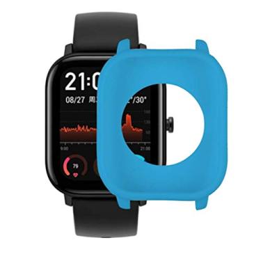 Imagem de Case Bumper Nsmart compatível com Huami Amazfit GTS - Nandos-Store (GTS, Azul silicone)