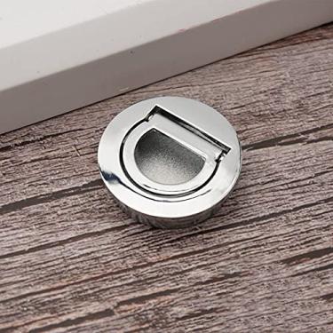 Imagem de Maçanetas de porta ocultas de aço inoxidável embutido com maçaneta invisível puxa a porta à prova de fogo do disco da sala de maçaneta da porta redonda puxa, b