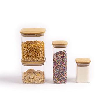 Imagem de KIT POTES HERMETICOS VIDRO QUAD 800/600/400/200ML - 4PÇS