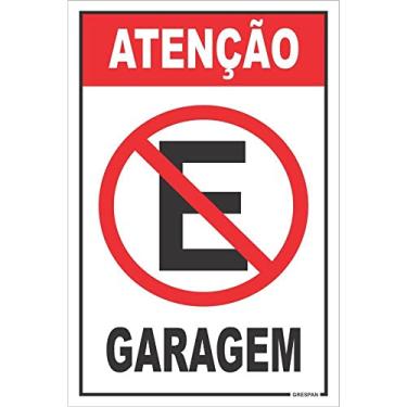 Imagem de Placa De Sinalizacao Cuidado Garagem 20X30Cm. Pacote Com 05-82196