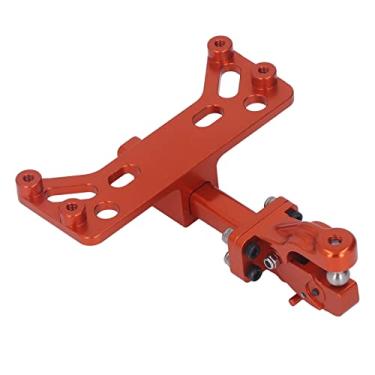 Imagem de Rack de gancho de engate de reboque RC, suporte de gancho de engate de reboque de metal leve e conveniente para tração de carro fácil desmontagem liga de alumínio para substituição (laranja)