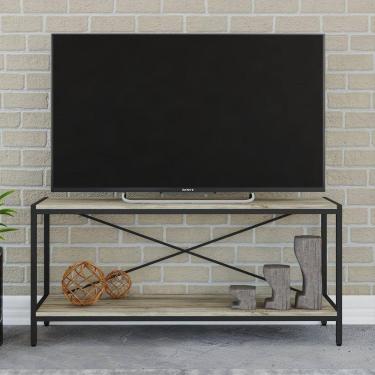 Imagem de Rack para TV até 50 Polegadas 2 Prateleiras Industrial 120cm Active Yescasa Carvalho