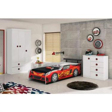 Imagem de Cama Infantil Menino Sport Car Cor Vermelho - Móveis Estrela Baby