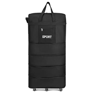 Imagem de Mala de viagem,Mala de viagem expansível Bolsa de bagagem com rodinhas dobrável para viagens de negócios