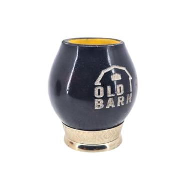 Imagem de Cuia De Chimarrão Tipo Coquinho De Porongo Natural Pé De Inox Old Barn Cor:Preto