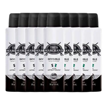 Imagem de Kit Desodorante Aerossol Très Marchand Invisible 150ml - 9 Unidades