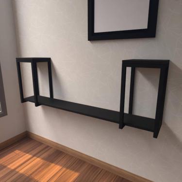 Imagem de Aparador Industrial Preto Moderno Cantinho Café Escritorio Simples Bancada Suspensa