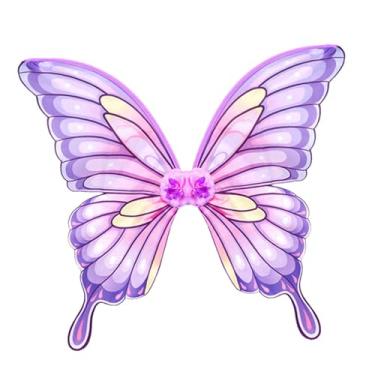 Imagem de Generic Asa de borboleta fantasia infantil, vestido fantasia, asa de fada, asa decorativa para performance de palco, adereços fotográficos, festa de carnaval, roxo