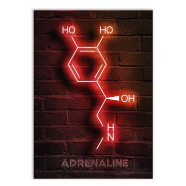 Imagem de Placa Decorativa A2 Adrenalina Composição Molecular Poster Poster