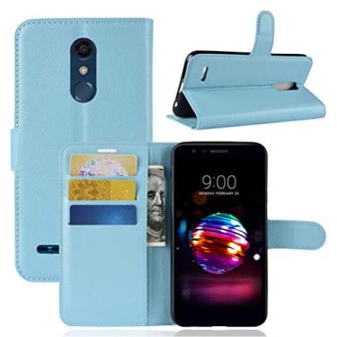 Imagem de Capa para LG K10 2018 capa flip carteira de couro para LG K10 2018 capa de proteção de telefone A capa com design de slot para cartão