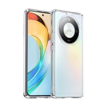 Imagem de Capa e capa para Honor Magic 6 Lite, botão de pressão flexível, capa transparente, proteção contra quedas. Proteção total de 360° - transparente