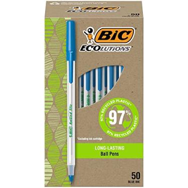Imagem de Bic Gsme509be Ecolutions Caneta Esferográfica Stic Redonda Tinta Azul 1 Mm Médio 50/Pacote