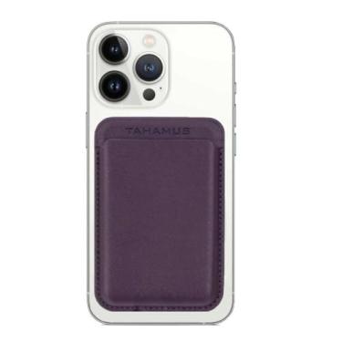 Imagem de Carteira de couro magnética forte com suporte para cartão MagSafe para Apple iPhone 14 Pro Max/14 Plus/14 Pro/14/13 Pro Max/13 Pro/13/13 Mini/12 Max/12/12 Pro/12 Mini, (cereja escura)
