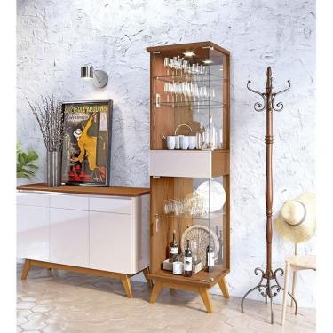 Imagem de Cristaleira Ambiente Nuance Freijó Touch Off White - Imcal