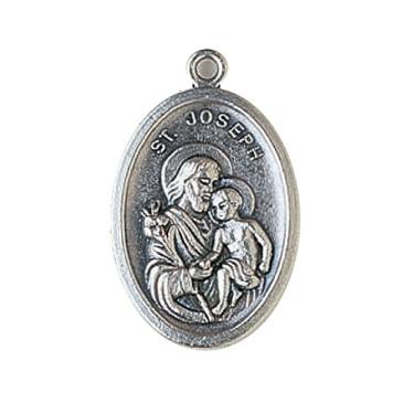 Imagem de Pacote com 5 medalhas de santos padroeiros, São José com Filho Jesus, Prata Oxidadada Italiana. São José Católico São José, Padroeiro do Canadá, Carpenters, Igreja, Tingidor, Pais, Peru, Justiça Social, Igreja Universal, Engenheiros, Happy Death, Famílias e Casais Casais., Prata