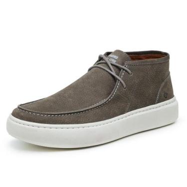 Imagem de Bota Casual Masculino Couro Nobuk Difranca - 019004 - Cinza - Lecas -