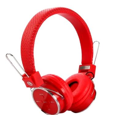 Imagem de FONE DE OUVIDO HEADPHONE SEM FIO BLUETOOTH SOM ESTÉREO (Vermelho)