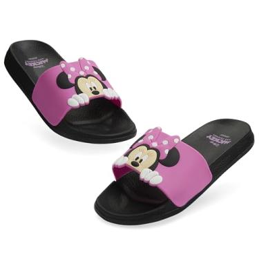 Imagem de Disney Stitch Slides Sapatos de praia para meninas, sandálias de piscina, sapatos de borracha, chinelos confortáveis para crianças, calçados de verão, presentes para meninas, Minnie rosa, 29.5-31