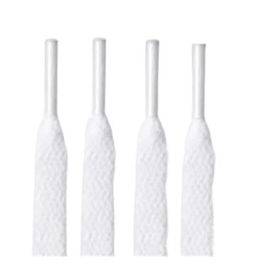 Imagem de Flat Engrossar Cor Doces Crianças Sapato Cadarços Tênis De Basquete Vela Sapato Cadarços Acessório De Sapato(White,140cm)