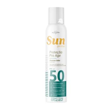 Imagem de Protetor Solar Spray Fps 50 Sun Prime My Health 150Ml Tamanho Viagem Resistente À Água Com Ação Antioxidante Que Previne O Envelhecimento