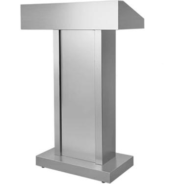Imagem de Suporte de pódio de aço inoxidável para apresentação de palestras, sala de aula, Pulpitos para Iglesias para palestras de púlpito, professores, salas de conferência, discurso com base pesada
