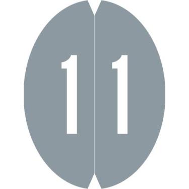 Imagem de Doctor Stuff - File Folder Labels, Number 1, VRE/GBS 8857 MatchSYS #6 - VONM Series Chart Stickers, Gray, 1-1/2" x 1-1/8", #1, 500/Roll