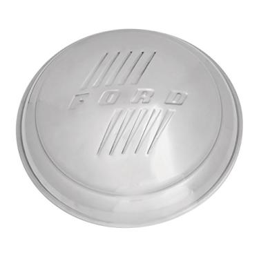 Imagem de KNS Accessories KA8011 Tampa central de aço inoxidável 1946 Ford (com letras de bloco Ford), 21,5 cm de identificação, 1 pacote