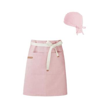 Imagem de Avental de Cintura e Bandana Rosa Cafeteria Doceria Spa Vegano - CASAC