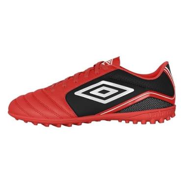 Imagem de Umbro Tênis masculino Classico 12 Tf Jr. Futebol Turf, Vermelho/branco/preto, 17
