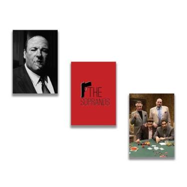 Imagem de Kit 3 Placas Decorativas Sopranos Máfia Italiana Mdf - To You Yoda