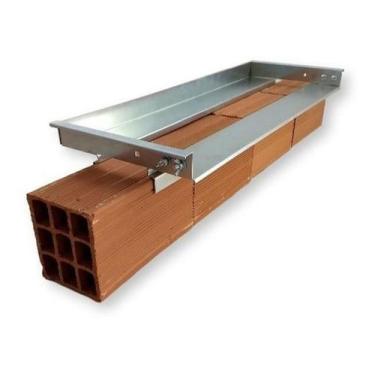 Imagem de Kit Gabarito Nivela Massa Regulável Assentamento Tijolos - Base Soluçõ