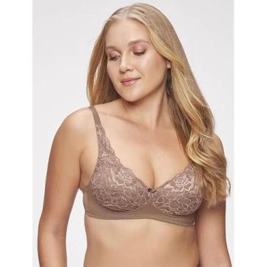 Imagem de Sutiã com Renda Triumph 24340 Sem Aro, Marrom, 48