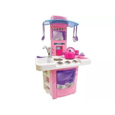 Imagem de Brincar De Casinha Big Cozinha Rosa Com Utensílios E Som - Big Star