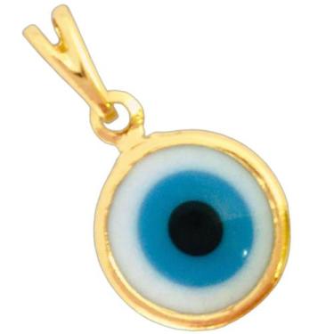 Imagem de Pingente Olho Grego Proteção Folheada a Ouro 18k Semijoia + Caixa Velu