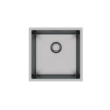 Imagem de Cuba Inox Quadrada Gourmet Com Válvula 350 X 350 - Calha Úmida