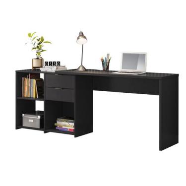 Imagem de Mesa para Computador Office Zínia Preto - MoveisAqui - Notável