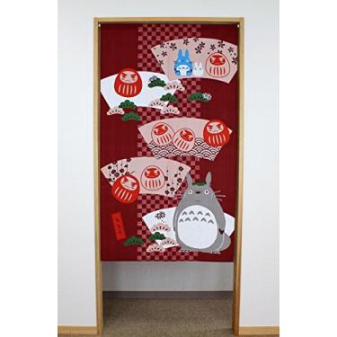 Imagem de Cosmos Studio Ghibli My Neighbor Totoro noren(Japanese curtain) Bring good luck series "Daruma Doll" 85x150cm 10730