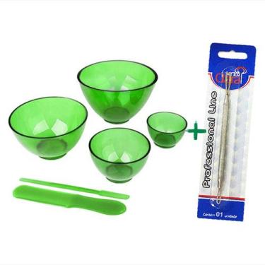 Imagem de Kit 4 Cubetas De Silicone, Espátula Estética E Extrator Cravos Duplo I