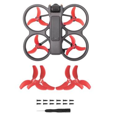 Imagem de FSIDIWT Avata 2 hélices, 4 peças Avata 2 hélices de substituição, hélices de reposição de baixo ruído para DJI Avata 2 acessórios de drone (vermelho)