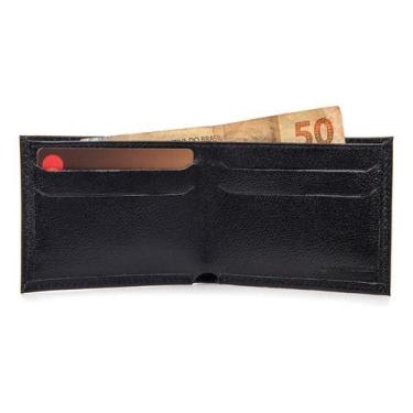 Imagem de Carteira Classic Slim  Preta Em Couro  Don Matuto Original, Preto
