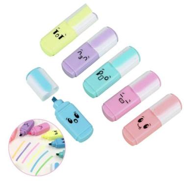 Imagem de Material Escolar  Marca Texto Brush Pen Mini Com 6 Unidades - Mini Mar