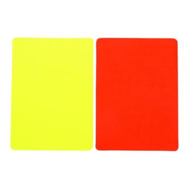 Imagem de Pegciuho Cartões de árbitro de Futebol, Cartão Vermelho, Cartão Amarelo, Cartão Amarelo E Vermelho de Futebol de PVC, Equipamento de árbitro para Campo de Jogo, Apenas cartão
